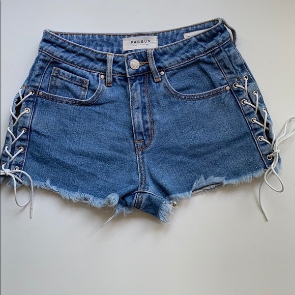 pacsun lace up shorts